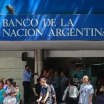 Fachada de una sucursal del Banco Nación en Argentina