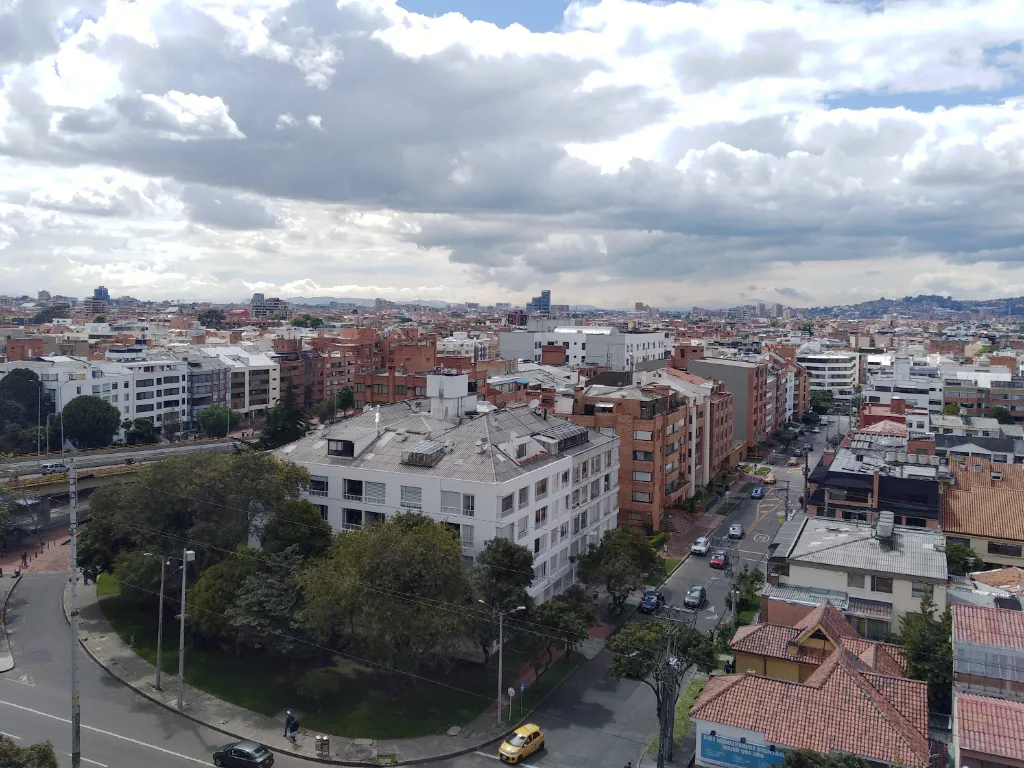 Vista de viviendas en Bogotá, Colombia