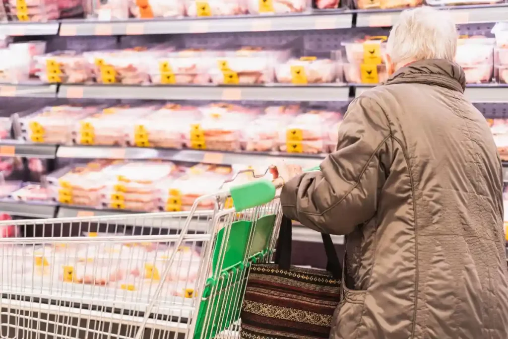 Descuentos para jubilados en un supermercado