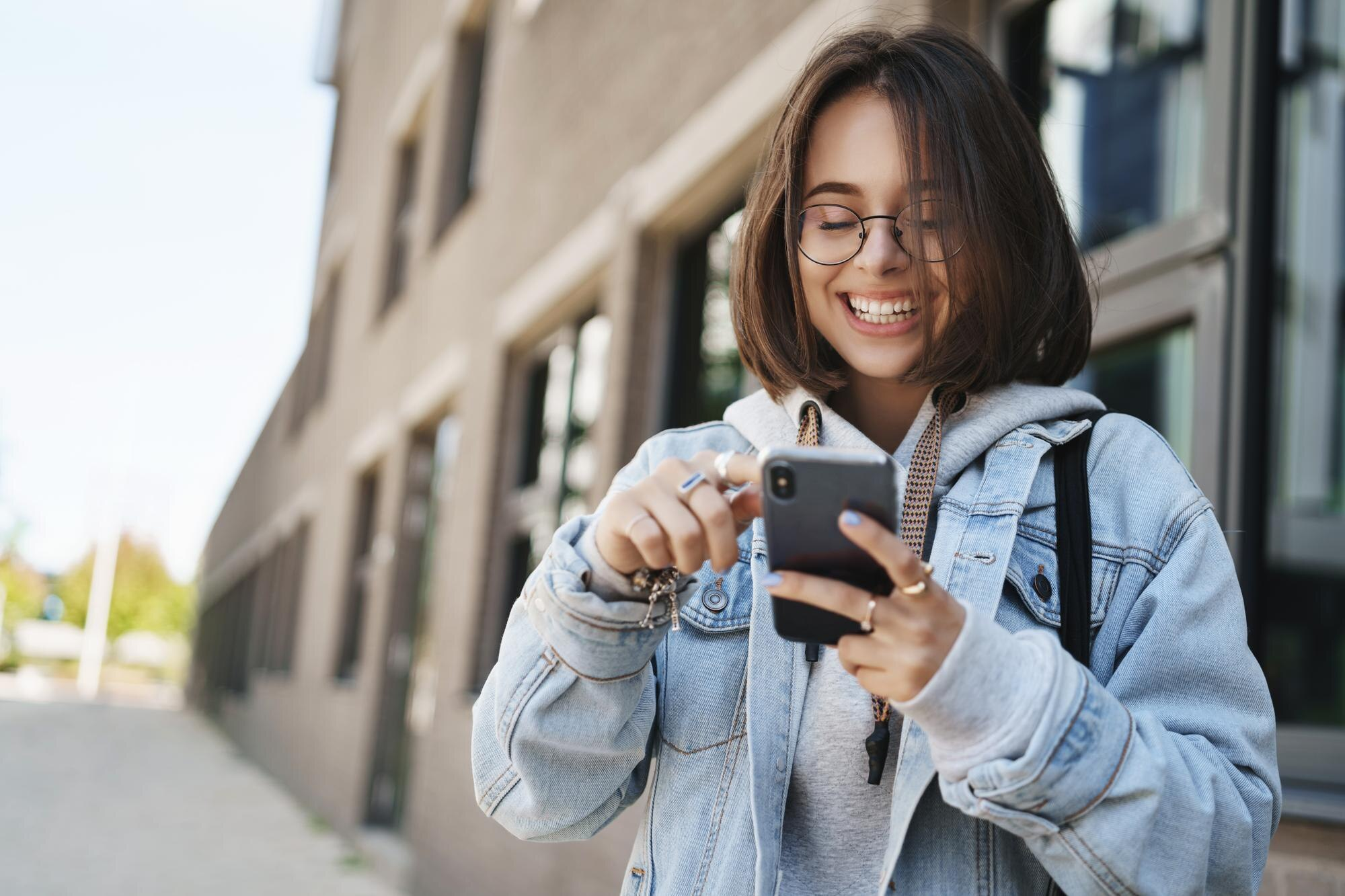 Woman with phone